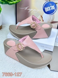 lin lin big shop รองเท้าแตะแฟชั่นเพื่อสุขภาพแบบคีบประดับเพชรเข็มขัดส้นสูง 2.5 นิ้ว (6cm) รหัสyy7669-