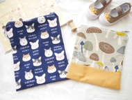 幼稚園幼兒園兩件組 室內鞋袋 衣物袋 拉鍊袋 萬用袋 狗狗 磨茹