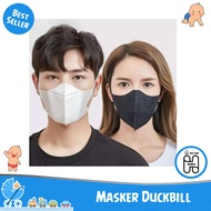 Masker Duckbill Putih dan Hitam 3 Ply isi 50 Pcs Premium Mask - 1 BOX 50 pcs - Haura Kids Shop