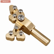 OKHALLO Fret Press Tool, Brass Color Brass Guitar Presser, Durable Fret Repair Tool For Fret Levelin