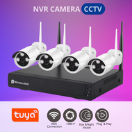 Tuya AI Wireless NVR Camera CCTV wifi 4 CH H.265 AI