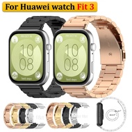 Stainless Steel Watchband For Huawei Watch Fit 3 Strap Classic Bracelet Huawei fit 3 Strap Replacement Huawei watch fit3 Strap And Metal Huawei watch fit 2 Strap Accessories