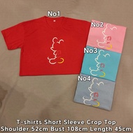 casual tshirt pendek / crop top shirt borong murah