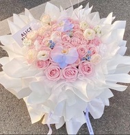 现货鲜花花束🌷33朵粉玫瑰花束‼️母亲节花束 情人节花束 520花束 拍拖约会礼物 表白花束 生日花束 毕业花束 圣诞节花束 仪式感花束 求婚花束  送妈妈 女朋友 Mother's Day bouq