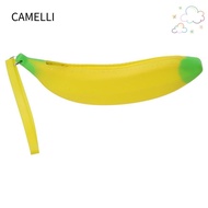CAMELLI Banana Zero Wallet, Silicone Banana Shape Silicone Pen Bag, Multifunctional 2.36*7.87 Inch Y