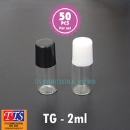 [50 pcs/set] Botol Minyak Wangi Roll On / Glass Roll On Bottle / Botol Essential Oil / Botol Kaca 2m
