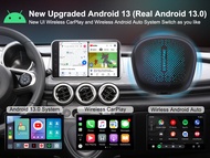 CarPlay AI Box Android 13.0, 2023 Carplay และ Android Auto ตัวรับสัญญาณ WIFI 8-Core ใหม่ล่าสุดกล่องมายากลสำหรับรถยนต์ Google Play/Netflix/Youtube/gps ในตัวพร้อม CarPlay แบบมีสาย OEM