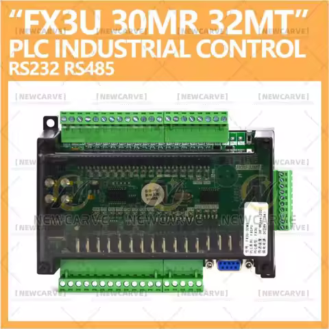 PLC Industrial Control Board FX3U 30MR 32MT Compatible With FX1N FX2N NEWCARVE