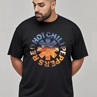 Rock - Band - Themed T - Shirt With Red Hot Chili Peppers Logo, 100% Cotton 220g