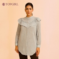 TOPGIRL Lovisa Floral Blouse  / Long Sleeve Blouse / Muslimah Blouse / Fashion Blouse Plus Size / Hi