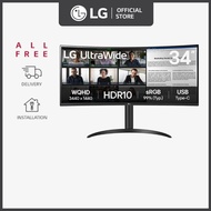 LG 34WR55QK-B 34" UltraWide™ QHD Curved monitor | sRGB 99% (Typ.) / HDR10 | USB Type-C™