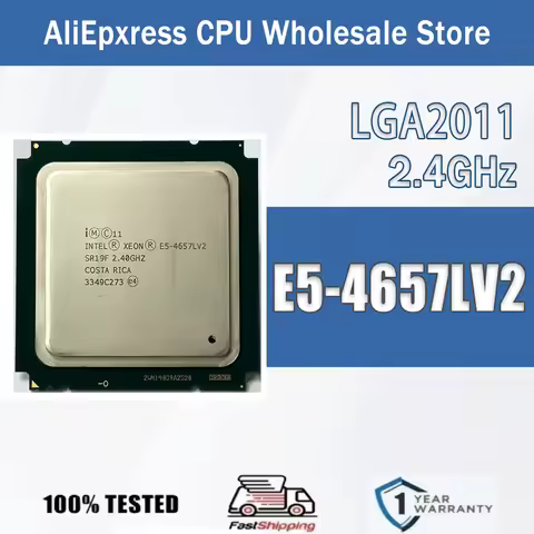 Intel Xeon E5-4657LV2 2.4GHz 12 Cores 24 Threads 30MB 115W 14nm E5 4657LV2 Computer CPU Processor Se