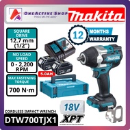 MAKITA 18V DTW700TJX1 / DTW700Z CORDLESS IMPACT WRENCH 1/2" 700NM | DTW700 - 1 YEAR WARRANTY