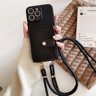 Crossbody Lanyard Card Holder Case For Samsung Galaxy A13 A04s A30 A12 M12 F12 A11 M11 A10s A10 A03 