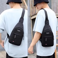 Men's Chest Bag Crossbody Waist Bag Small Shoulder Sling Bag Casual Fashion Solid Color Sport A4