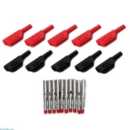 beste 10 Sets 4mm Male Sheath Stackable Banana Plug Wire Solder Connector