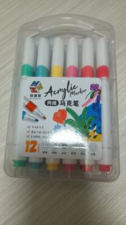 12色丙烯馬克筆