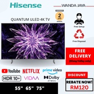 [FREE DELIVERY] HISENSE 4K QUANTUM DOT ULED TV SMART TV 55" / 65" / 75" |  55U6K 65U6K 75U6K 55U6K PRO