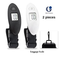 2 pieces Portable Luggage Weight Weighing Scale 40KG Digital Travel Suitcase Baggage Luggage Scale p