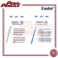 Faster 444 / 445 Ball Pen 0.5mm / BP-CX-444 / BP-CX-445 Ballpen / CX445 / CX444 Black Blue Red (1pc)