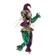 Baosity 42cm Ceramic Pierrot Clown Doll Festival Gift Home Handicrafts Photo Props, Multicolor