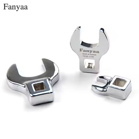 Square Drive Hole Crowfoot Ratchet Wrench Head, Spanner Socket Matching 3/8 Inch Ratchet Head Square