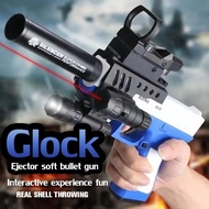 2024 New Upgrade Shell Throwing Toys Gun Ejection G18 Handgun Soft Darts Bullets Airsoft Pistol For 