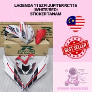 Coverset Lagenda 115Z Fi SRL115 Jupiter RC-115 Bodyset Sticker Tanam Airbrush 2k Black Yellow White 