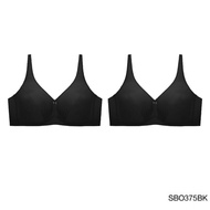 [ แพ็ค 2 ชิ้น ] Sabina เสื้อชั้นใน Wireless Bra (ไม่มีโครง) รุ่น Function Bra รหัส SBO375 สีดำ