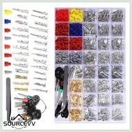 SOURCE 950Pcs Electrical Pin Connector Car Wire Terminals Connector Pin 1-3 5mm