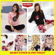 Short-sleeved cropped pants Women's Baju tidur perempuan Dewasa Lengan Pendek Dan seluar pendek sang