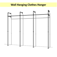 KIT III Double Heavy duty premium Clothes hanger/Rak baju besi/Ampaian baju/tempat sangkut baju/Stab