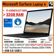 Microsoft Surface Laptop 4(1 YEAR WARRANTY T&C)15" inch Touch Core i7-11th Upto 32GB RAM Gen WIN 11
