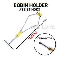 Bobbin assist hok bobbin holder klotter knot hook maker assist hok fishing bait maker metal jig tyin