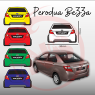 Perodua Car Model Sticker Myvi/Bezza/Aixa/Viva/Alza/Myvi 2018/Axia/Ativa/Aruz - Rear Car Sticker Pri