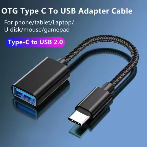 OTG Type C Cable Adapter USB to Type C Adapter Connector for Xiaomi Samsung S20 Huawei OTG Data Cabl