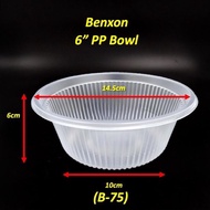 (518) Benxon 6" Medium Bowl, 100pcs±, Disposable PP Plastic Bow - B75 Party Bowl, PALING MURAH DI SH