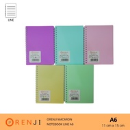 Orenji Notebook Line Macaron A6 Side Open - Size 11 cm x 15 cm
