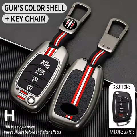 Car Key Case for Hyundai Solaris Verna Elantra Santa Fe Tucson Sonata I10 I20 I30 I35 I40 IX35 IX45