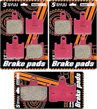 SYUU Motorcycle Replacemen Front Rear Ceramic Brake Pads Brakes for Kawasaki Concours 14 ZG 1400 ZZR