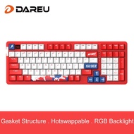 DAREU Mechanical Keyboard 98 Keys Sky Blue Switch RGB Backlight Gaming Keyboards PBT Keycaps Gasket 