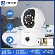 EYESEC CCTV Indoor WiFi 6MP Dual Lens IP Camera 360° PTZ Kamera HP Jarak Jauh