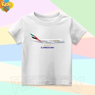 CHILDREN'S CLOTHES, CHILDREN'S T-SHIRT, AIRBUS A380 EMIRATES, BOYS' AND GIRLS' TOPS
