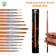 Professional Hook Line Detail Painting Brush 0000-10 Nylon Material Oil Painting Brush For Oil Paint
