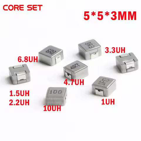 50pcs SMD Power Inductors 0530 1UH 2.2UH 3.3UH 4.7UH 6.8UH 10UH Chip Inductor 0530 5*5*3 1R0 2R2 3R3