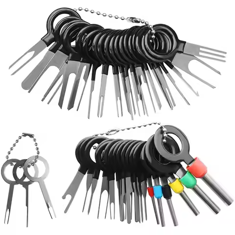 41PCS Terminal Removal Tool Kit Depinning Tool Set Terminal Ejector Kit for Release Car Wires From C