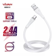 Kabel Data Vivan SC200S For USB Type-C 2.4A 200CM