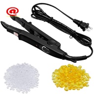 Hair Extensions Tool C Head U Tip Iron Connector Wand with 2 Bags Keratin Glue Granule Beads US Plug