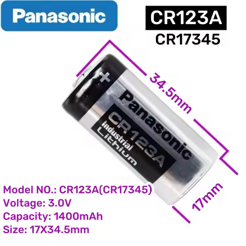 8Pcs Original Panasonic 123 Lithium 3V Arlo Camera Battery CR123A CR17345 DL123A EL123A 123A