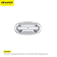 Awei T85 หูฟังบลูทูธ4ไมค์ลดเสียงรบกวนหูฟังบลูทูธ5.3 IPX6เล่นเกมกันน้ำ